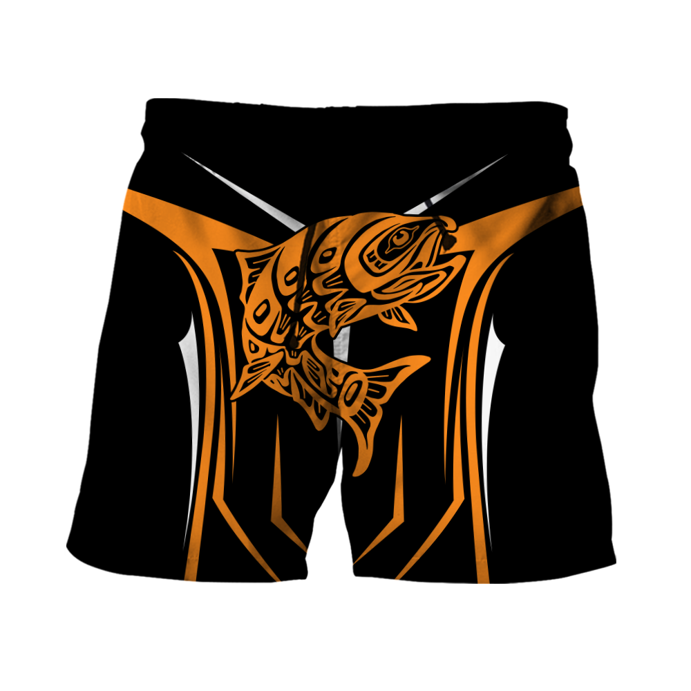 Fishing maori stainless steel fishing hook orange 3d print shirts