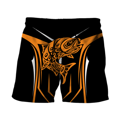 Fishing maori stainless steel fishing hook orange 3d print shirts