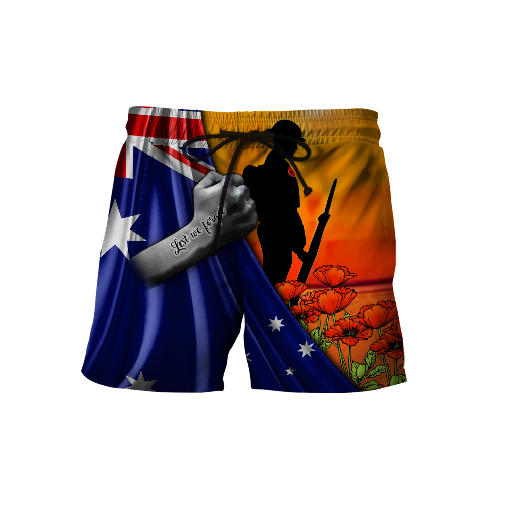Tmarc Tee Lest we forget Custom name Australia Flag Old Soldier 3D printed shirt