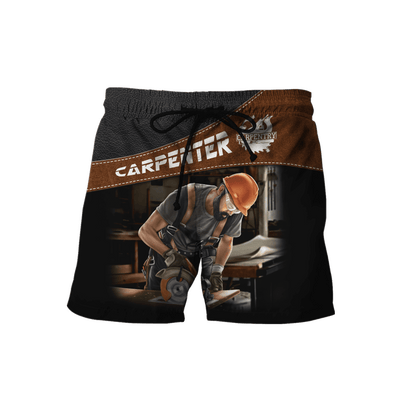 Personalized Name Carpenter 3D All Over Printed Unisex Shirts Leather Texture Ver3