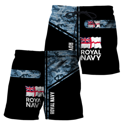 Custom name British Navy Camo 3D Design print shirts