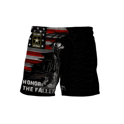 Honor the Fallen US Veteran Personalized Name 3D All Over Printed Hoodie