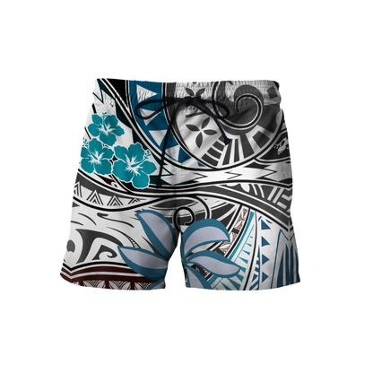 Amazing Polynesian Tribal Pattern And Frangipani Unisex Deluxe Hoodie ML