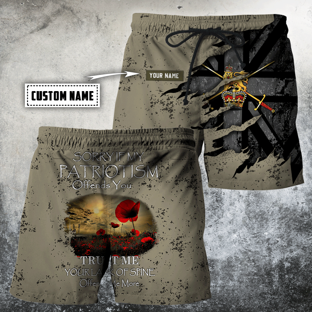 Custom name British Camo 3D Design Print Shirts