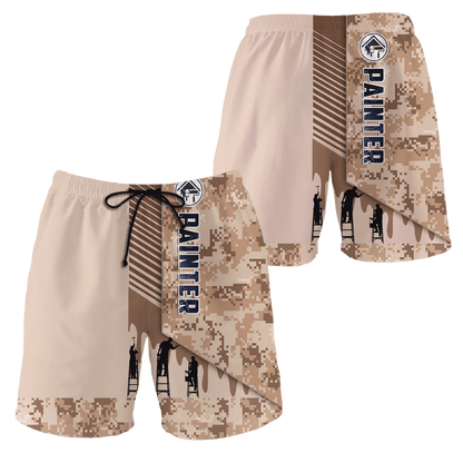 Tmarc Tee Personalized Name Painter 3D All Over Printed Unisex Shirts Brown Camo