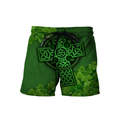 Premium Unisex Hoodie Irish St.Patrick  Celtic Cross And Shamrock  ML
