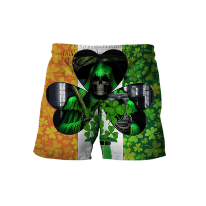 Happy St Patrick's Day Irish Skull 3D All Over Printed Unisex