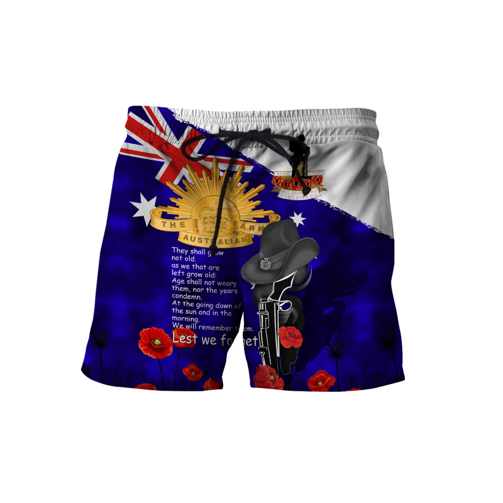 Premium Anzac Day Lest We Forget 3D All Over Printed PL