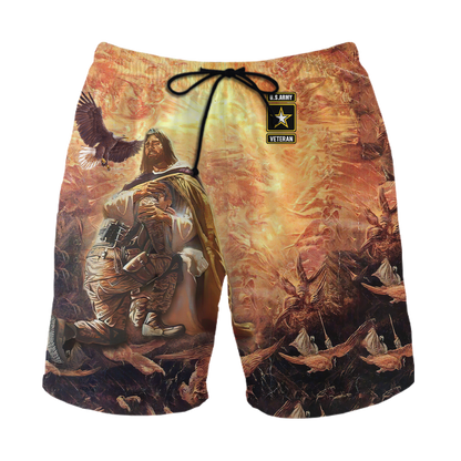 US Army Veteran Jesus 3D All Over Printed Unisex Shirts