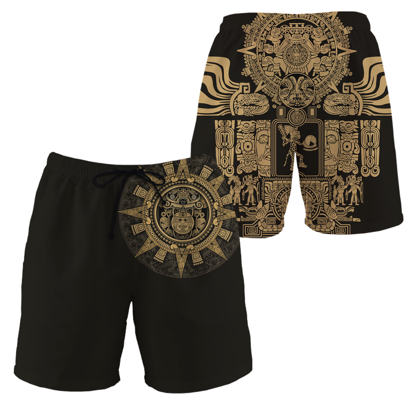 Aztec Mexican Yellow 3D All Over Printed Unisex Shirts no2