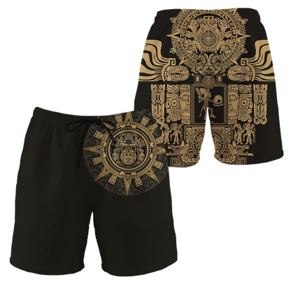 Aztec Mexican Yellow 3D All Over Printed Unisex Shirts no2