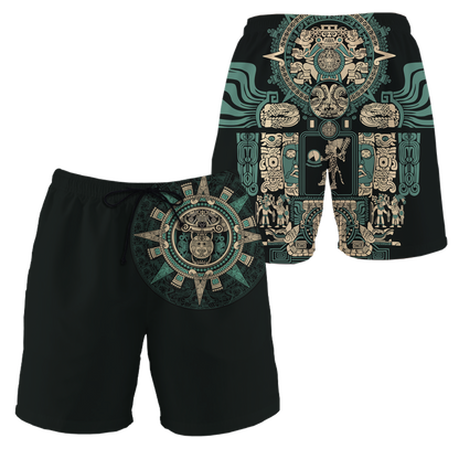 Aztec Mexican Blue 3D All Over Printed Unisex Shirts no1