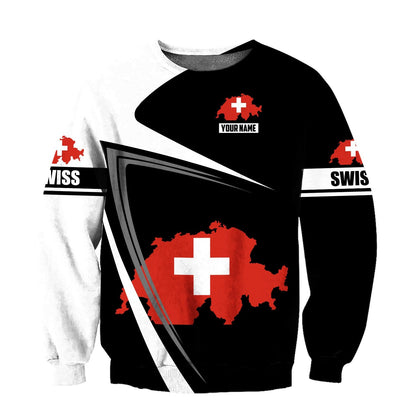 Customize Switzerland Hoodie 3D All Over Printed Unisex Hoodie