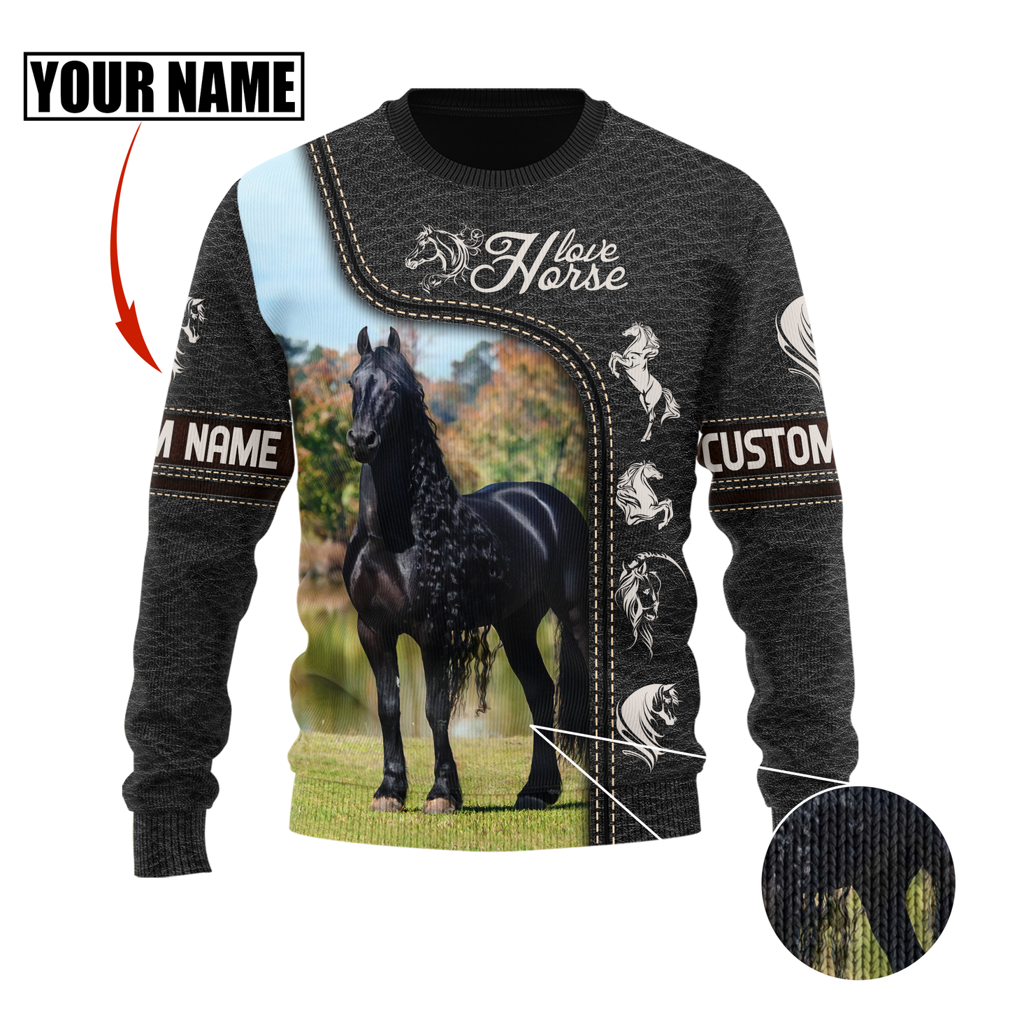 Personalized Name Premium Horse 3D All Over Printed Unisex Shirts CB