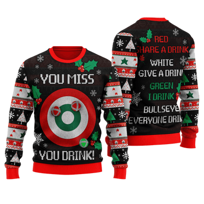 You Miss You Drink Christmas 3D All Over Printed Unisex Shirts
