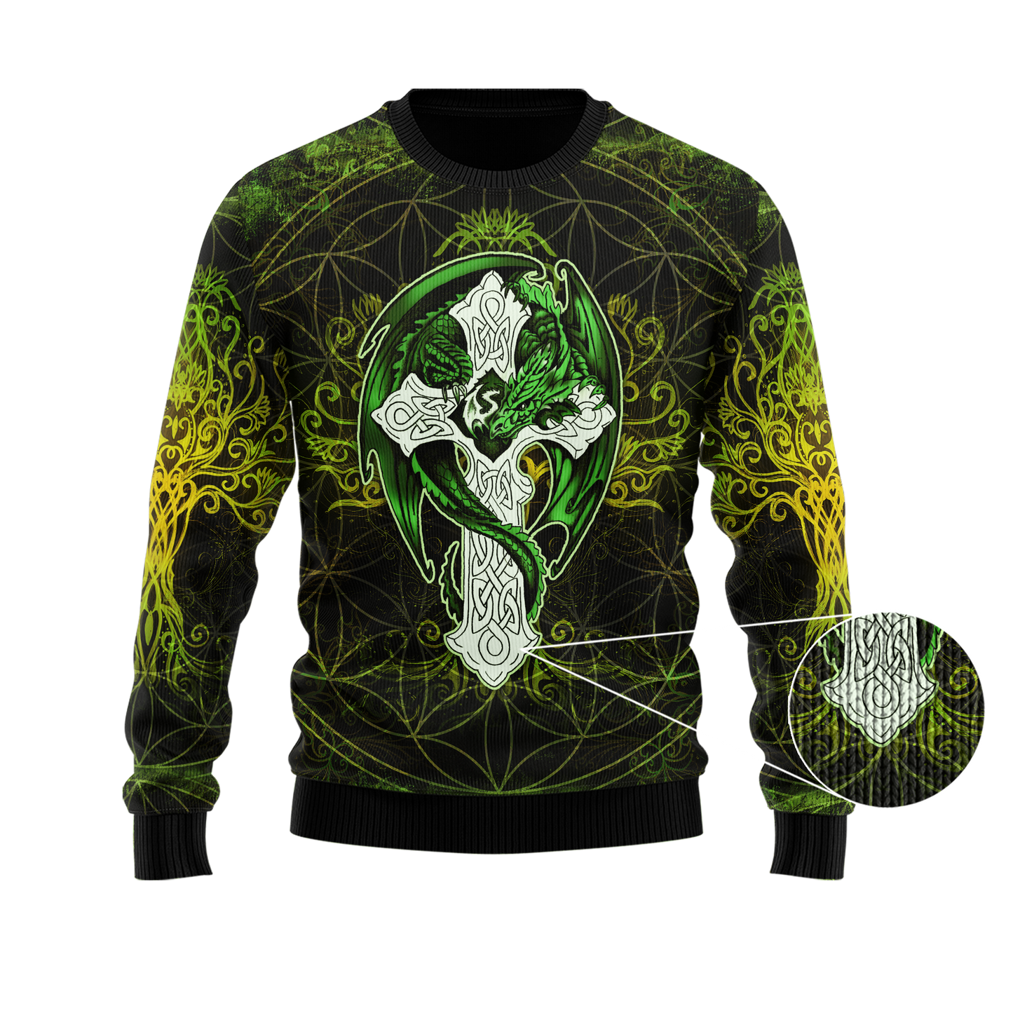 Celtic Dragon Cross Irish Saint Patrick's Day 3D All Over Printed Unisex Shirts TN