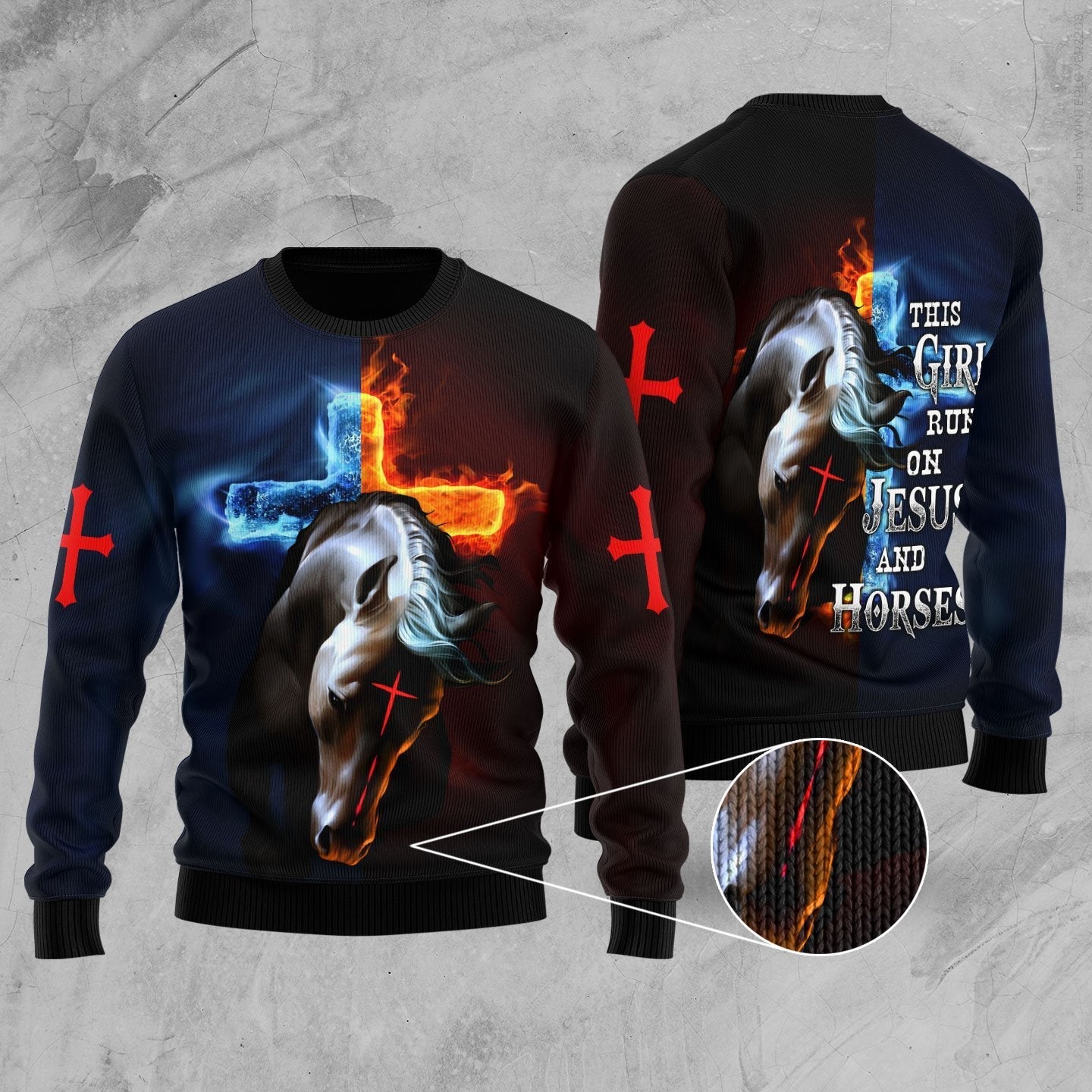 Horse And Jesus 3D All Over Printed Shirts For Men And Women