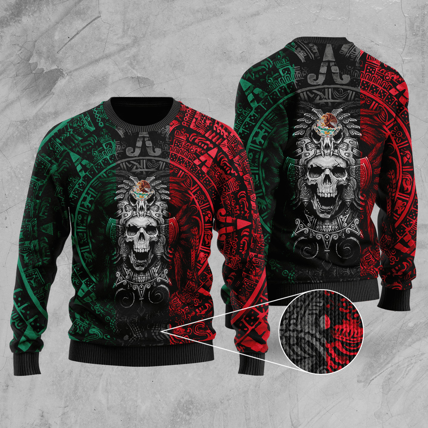 Mexican Aztec Warrior 3D All Over Printed Hoodie