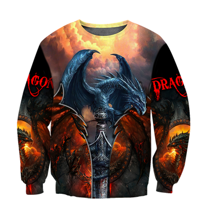 Premium Blue Dragon All Over Printed Shirts For Men And Women MEI