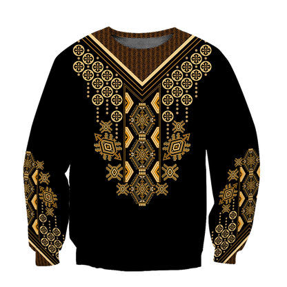 African Culture Dashiki Pattern Unisex Deluxe Hoodie ML