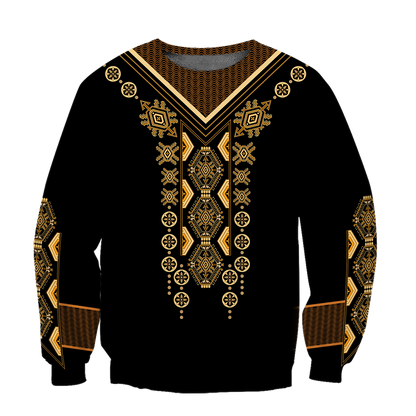 African Culture Dashiki Pattern Unisex Deluxe Hoodie ML