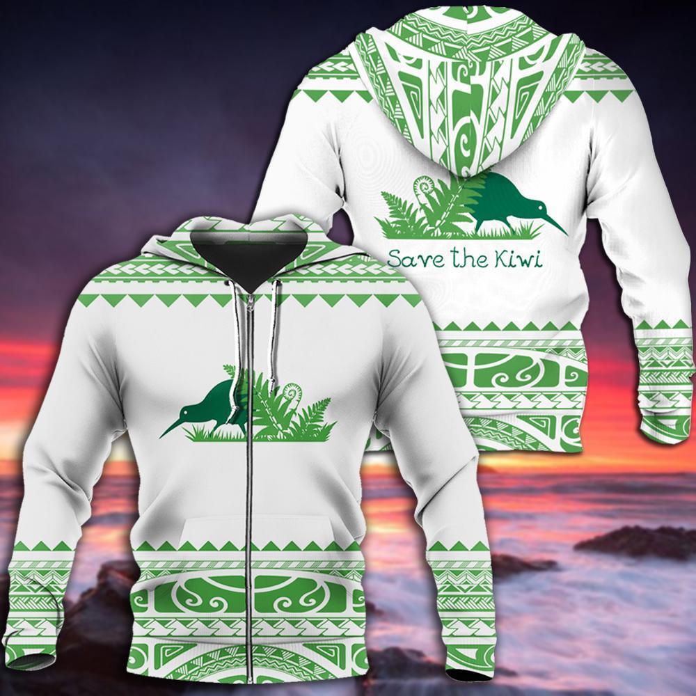 Save the Kiwi ZipHoodie HC2401 - Amaze Style™-Apparel
