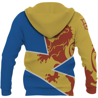Scotland Hoodie - Scottish Royal Lion 1990s Cadmium Yellow NNK1525 - Amaze Style™-Apparel