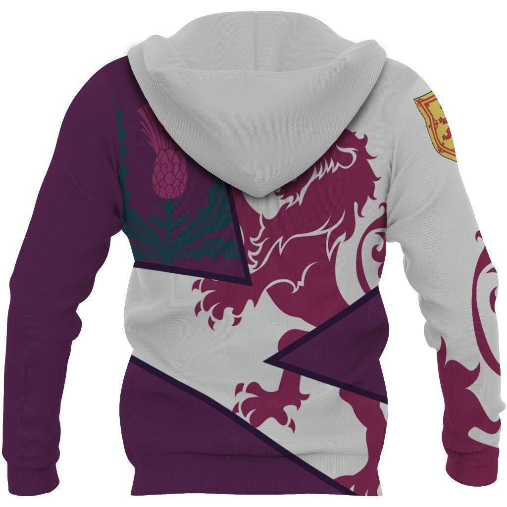 Scotland Hoodie - Scottish Royal Lion 1990s Purple NNK1526 - Amaze Style™-Apparel