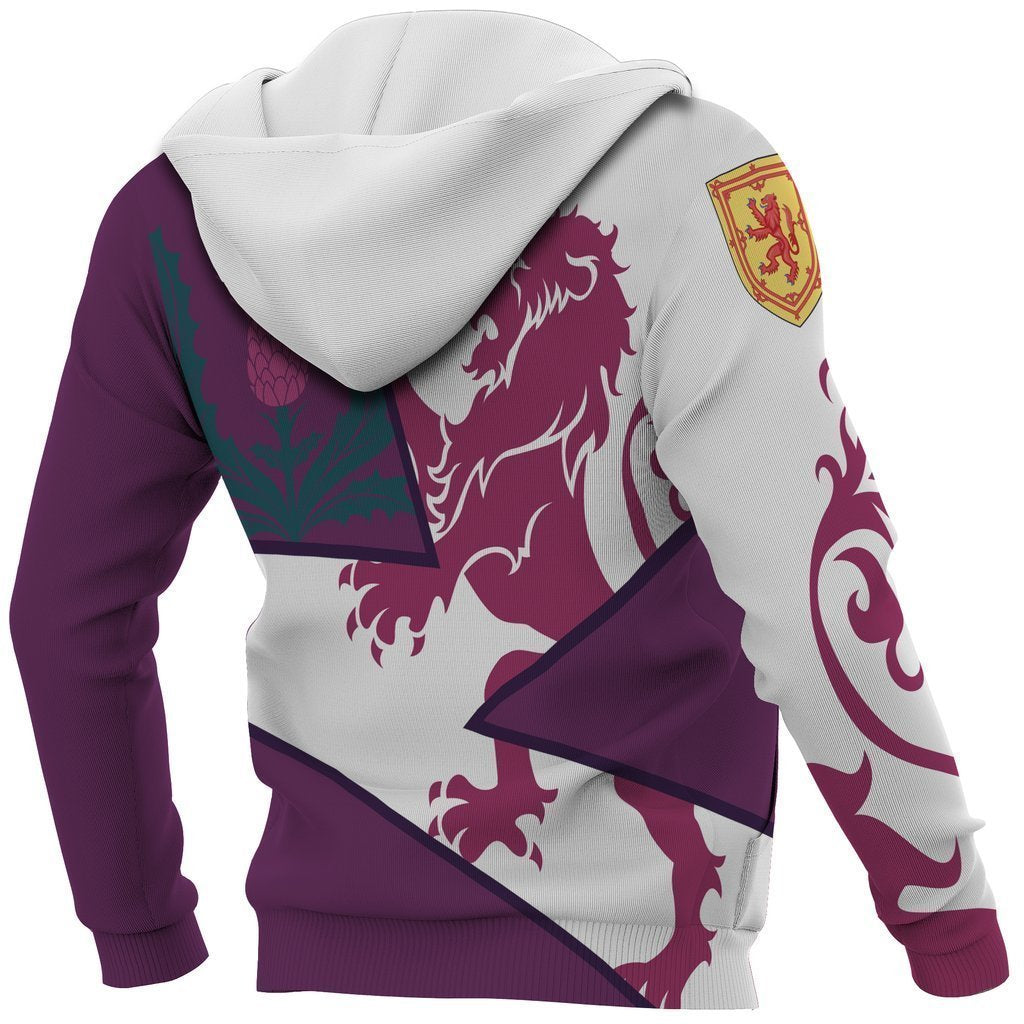 Scotland Hoodie - Scottish Royal Lion 1990s Purple NNK1526 - Amaze Style™-Apparel