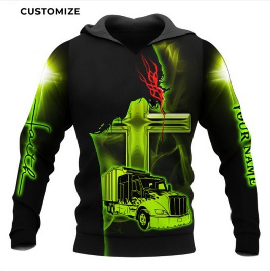 Premium Personalized Jesus Trucker Combo Hoodie And Sweatpants MEI