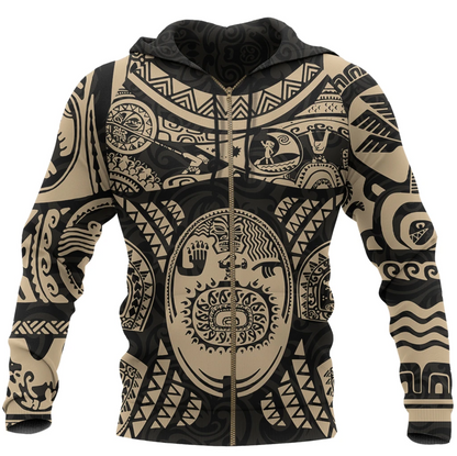 Maui Tattoo Shirt, Mini Maui Tattoo 3D Full Printing Pullover Hoodie MP981 - Amaze Style™-Apparel