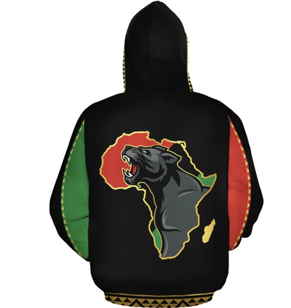 African Hoodie - Panther Africa All Over Hoodie - Amaze Style™-ALL OVER PRINT HOODIES (A)