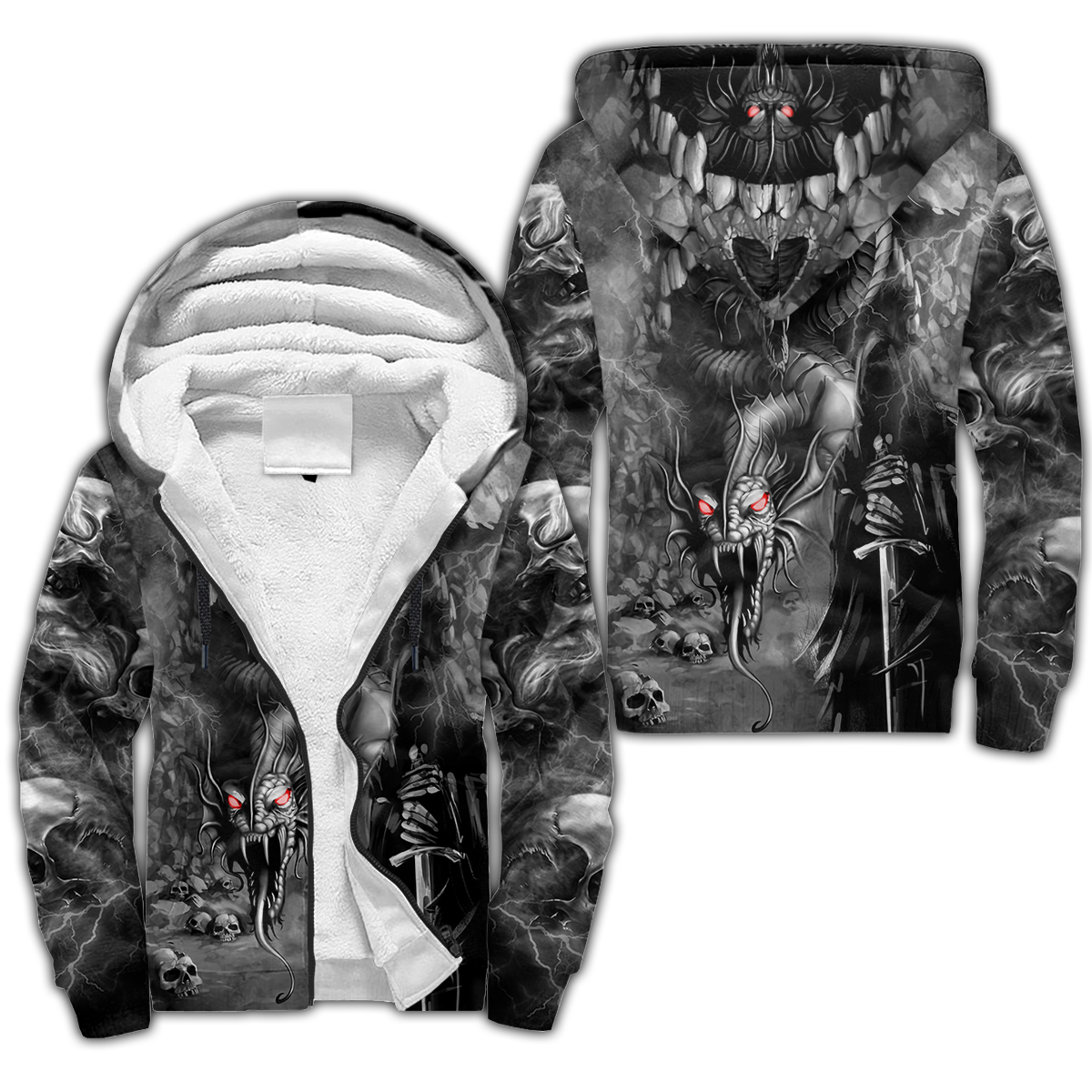 Premium All Over Printed Dragon Skull Shirts MEI