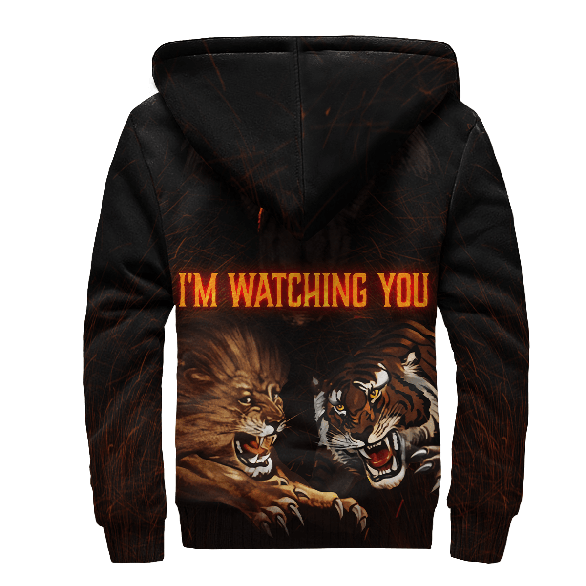 Wolf I Am Watching You All 3D Over Printed Unisex Hoodie ML
