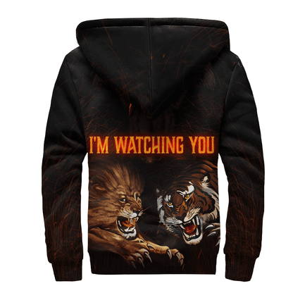 Wolf I Am Watching You All 3D Over Printed Unisex Hoodie ML