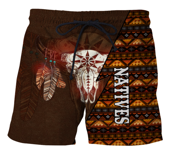 Premium Native American Bull Skull All Over Printed Shirts For Men And Women MEI