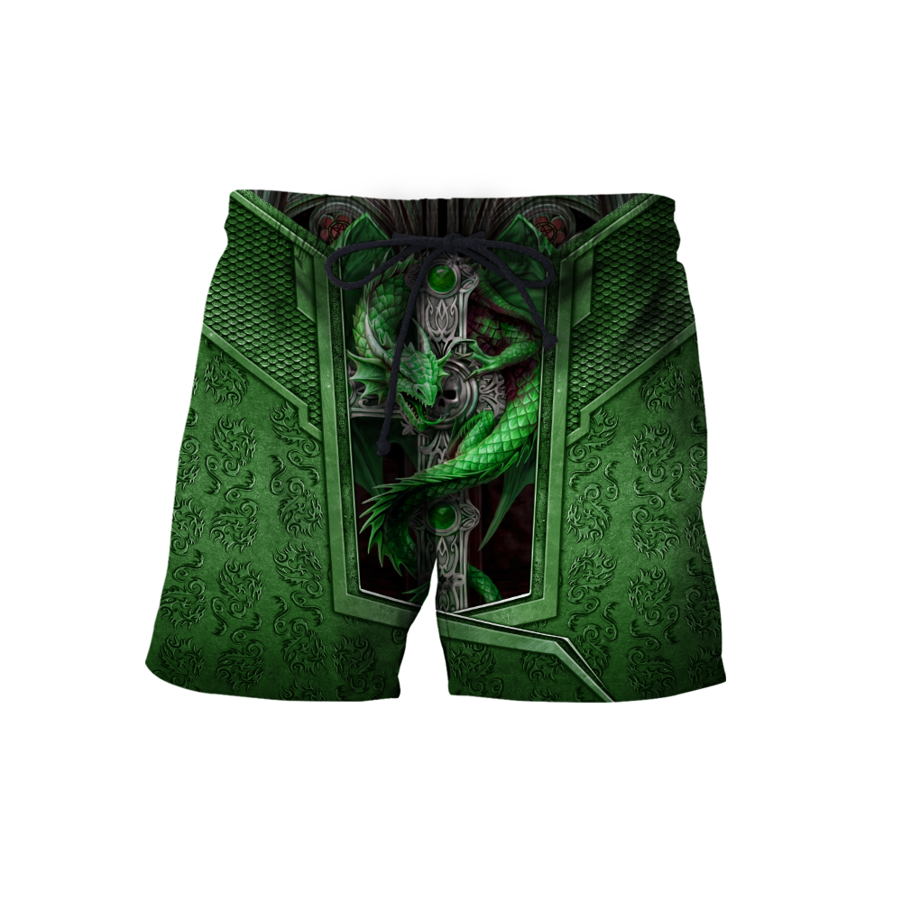 3D Tattoo and Dungeon Dragon Hoodie HAC27124-Apparel-NM-Shorts-S-Vibe Cosy™
