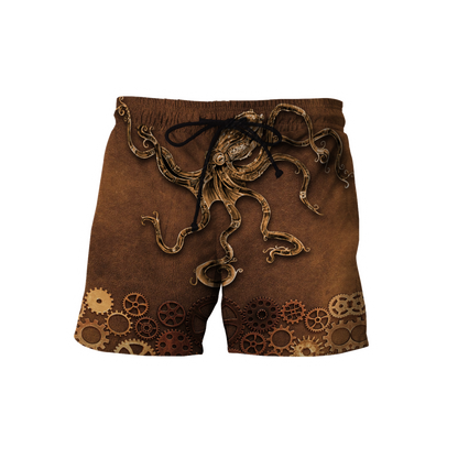 Octopus Steampunk Mechanic All Over Printed Hoodie For Men and Women TN