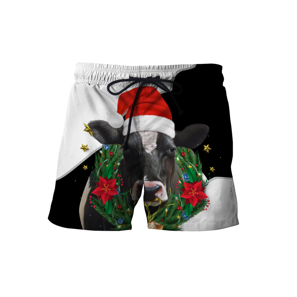 Dairy Cattle Mery Christmas 3D All Over Printed Shirts For Men And Woman