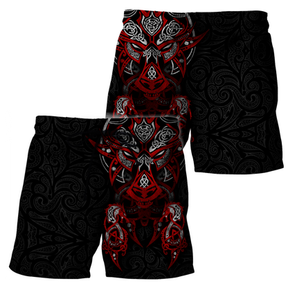 Viking Tattoo Dragon Hoodie T Shirt For Men and Women HAC150604-NM-Apparel-NM-Shorts-S-Vibe Cosy™