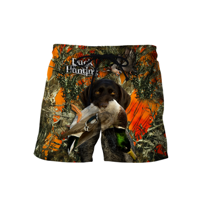 Personalized Name Hunting 3D Unisex Shirts Duck Hunting Labrador Retriever Orange Camo