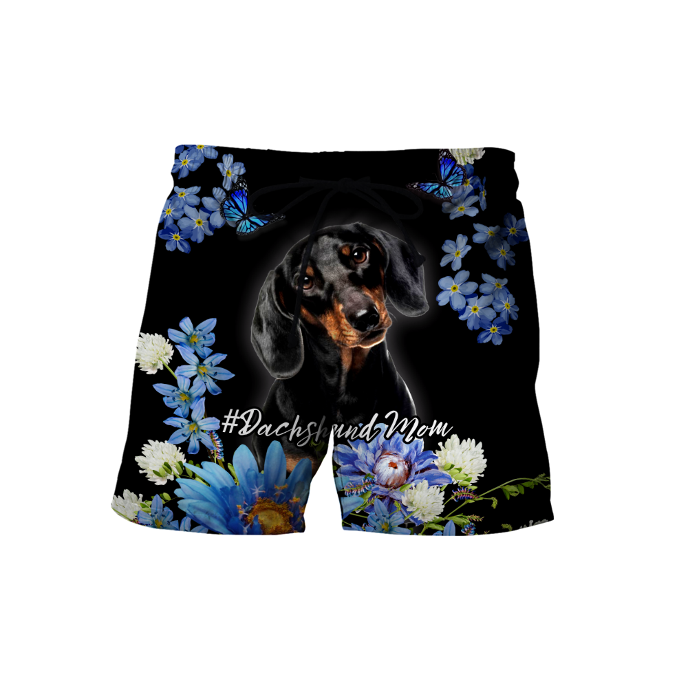 3D Dachshund and Flower Unisex Shirts