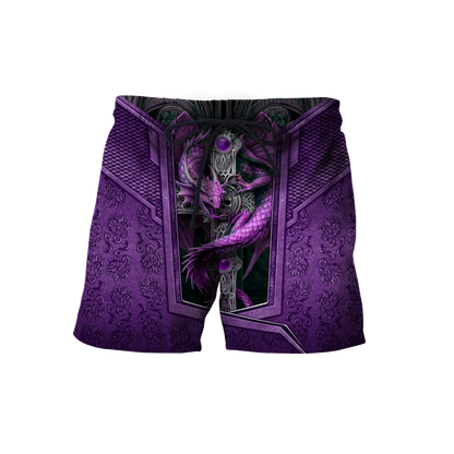 3D Tattoo and Dungeon Dragon Hoodie HAC27123-Apparel-NM-Shorts-S-Vibe Cosy™