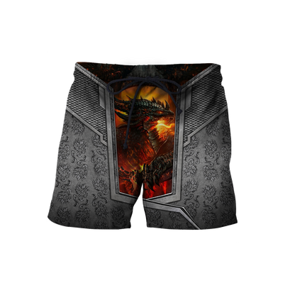 3D Tattoo and Dungeon Dragon Hoodie HAC020115-Apparel-NM-Shorts-S-Vibe Cosy™