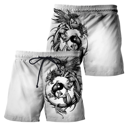 Tattoo and Dungeon Dragon Hoodie T Shirt For Men and Women HAC250504-NM-Apparel-NM-Shorts-S-Vibe Cosy™