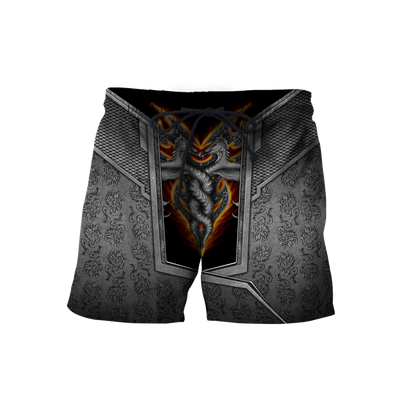 3D Tattoo and Dungeon Dragon Hoodie HAC020108-Apparel-NM-Shorts-S-Vibe Cosy™