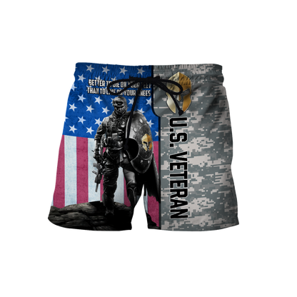 Spartan Soldier US Veteran 3D All Over Printed Shirt Hoodie MP21082020