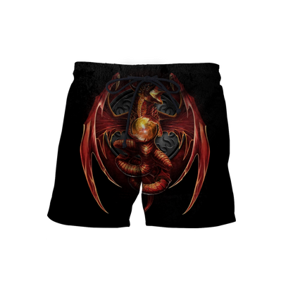 3D Armor Tattoo and Dungeon Dragon Hoodie HAC140102-Apparel-NM-Shorts-S-Vibe Cosy™