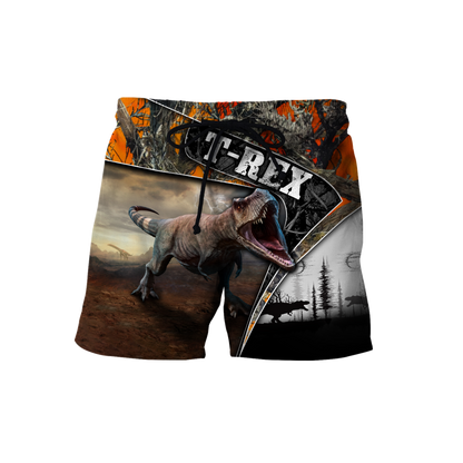 Dinosaur T-rex orange camo 3D all over printed shirts