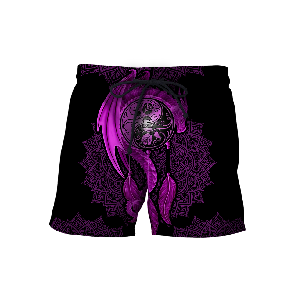 Mandala Purple Dragon Tattoo Shirt For Men and Women-NM